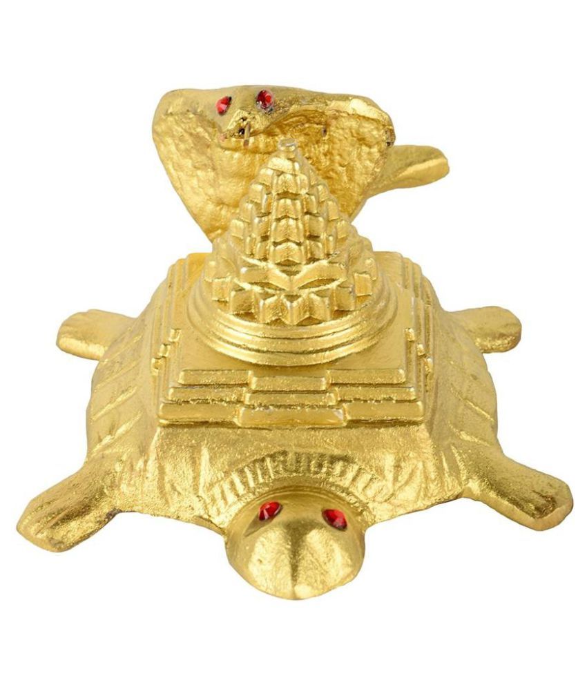     			RAHUL NAVI COLLECTION  Brass Shri Yantra On Turtle/Tortoise With Naag Devta