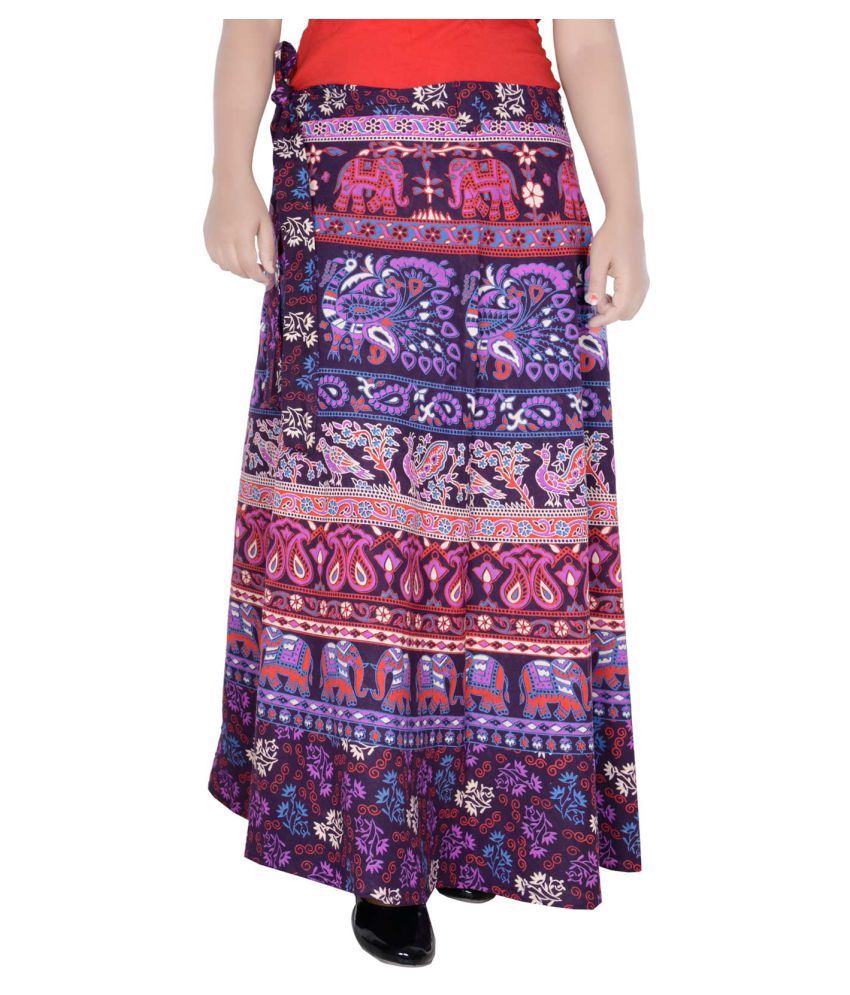     			Sttoffa Cotton Wrap Skirt - Purple