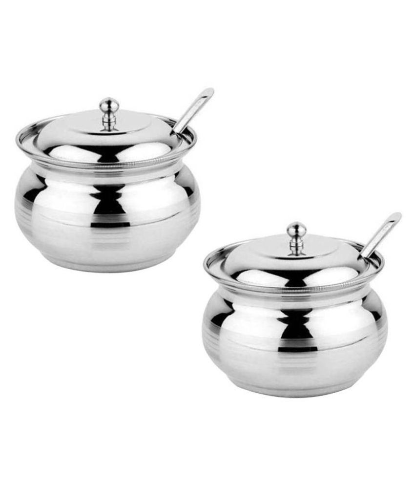 erum Ghee Pot Steel Oil Container/Dispenser Set of 2 400 mL Buy Online
