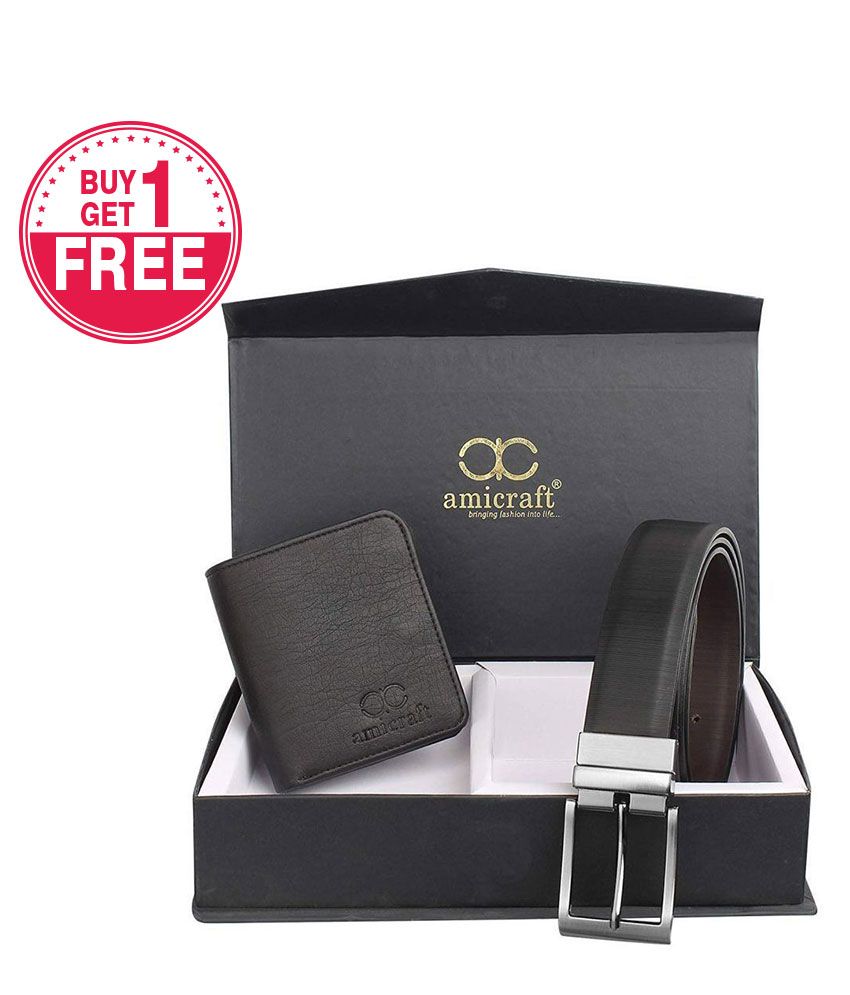 designer belt and wallet set