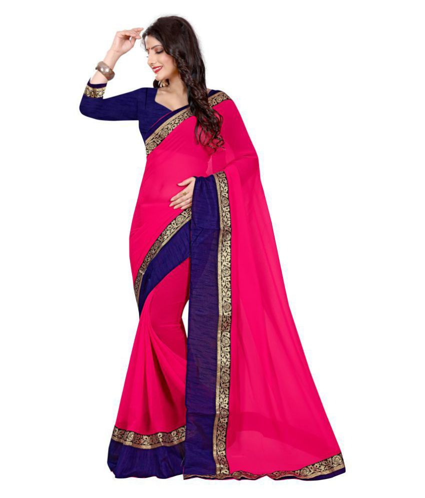 Kalpana Creation Pink Silk Saree Buy Kalpana Creation Pink Silk Saree