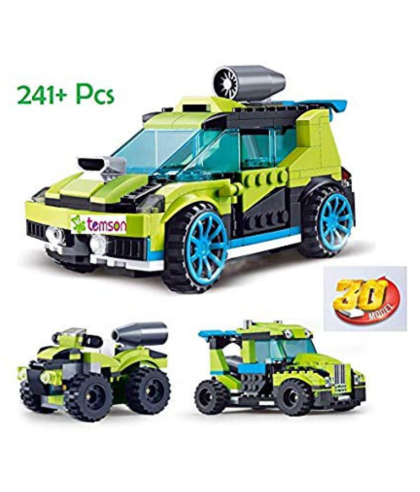 TEMSON Architect Series 3 in 1 Educational Rocket Rally Car Blocks