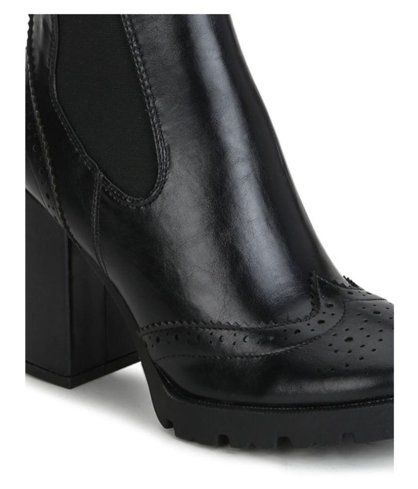 truffle collection mid heel ankle boots