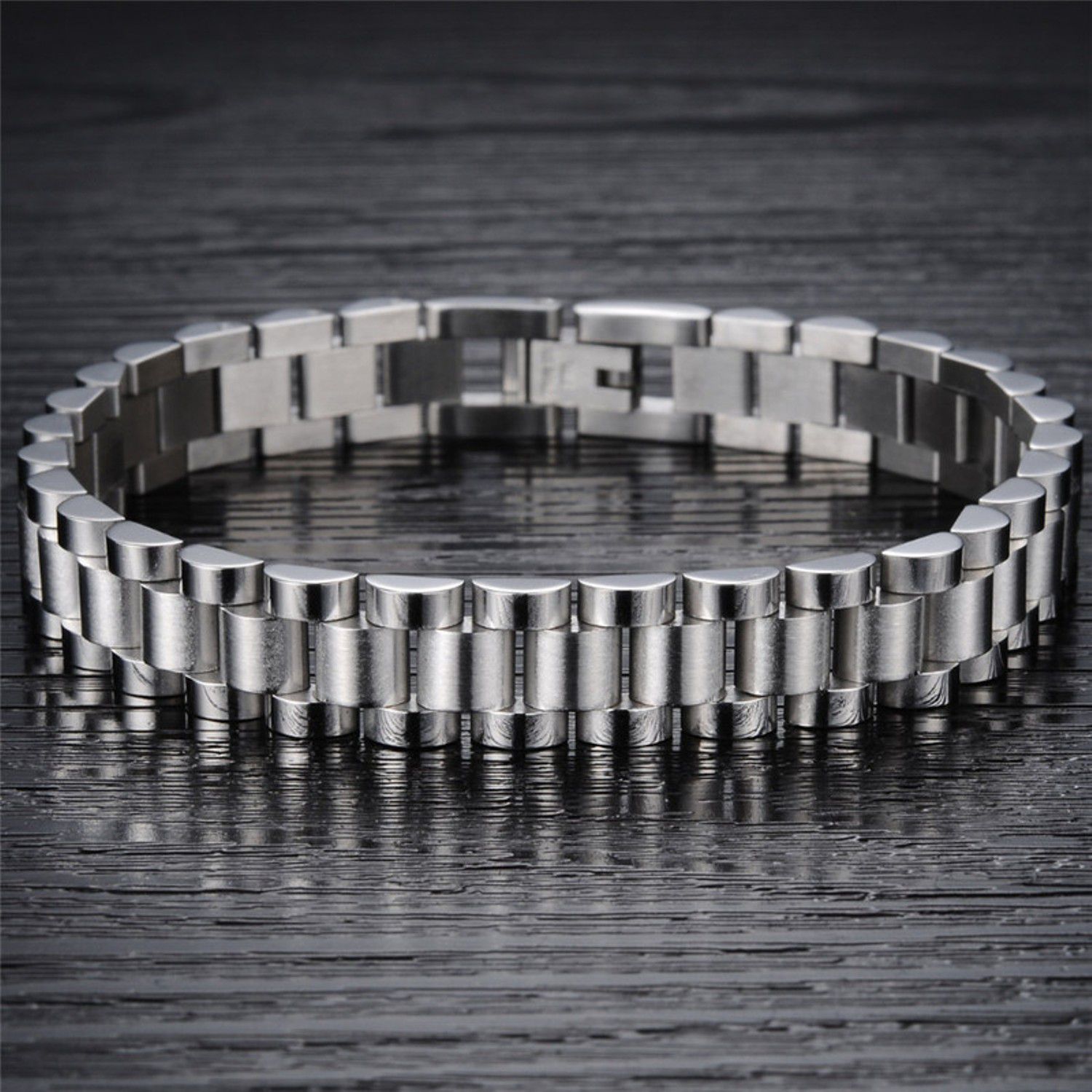 The Jewelbox Silver Stainless Steel Bracelets