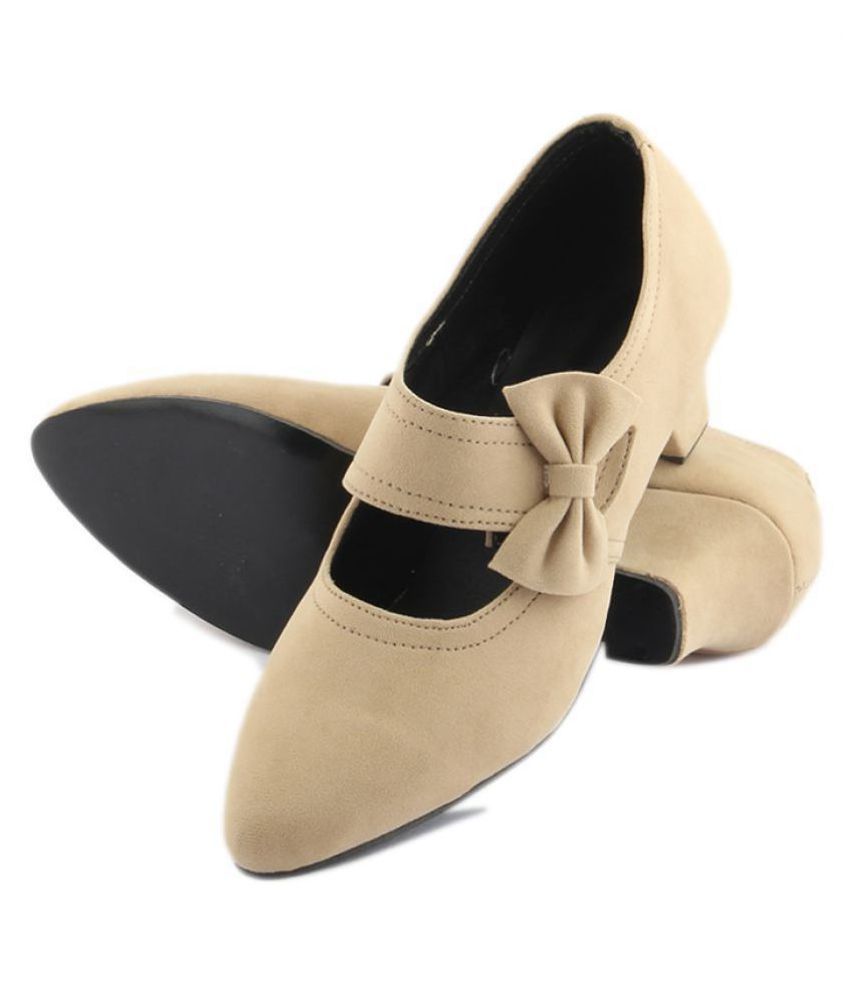 cream block heels wide fit