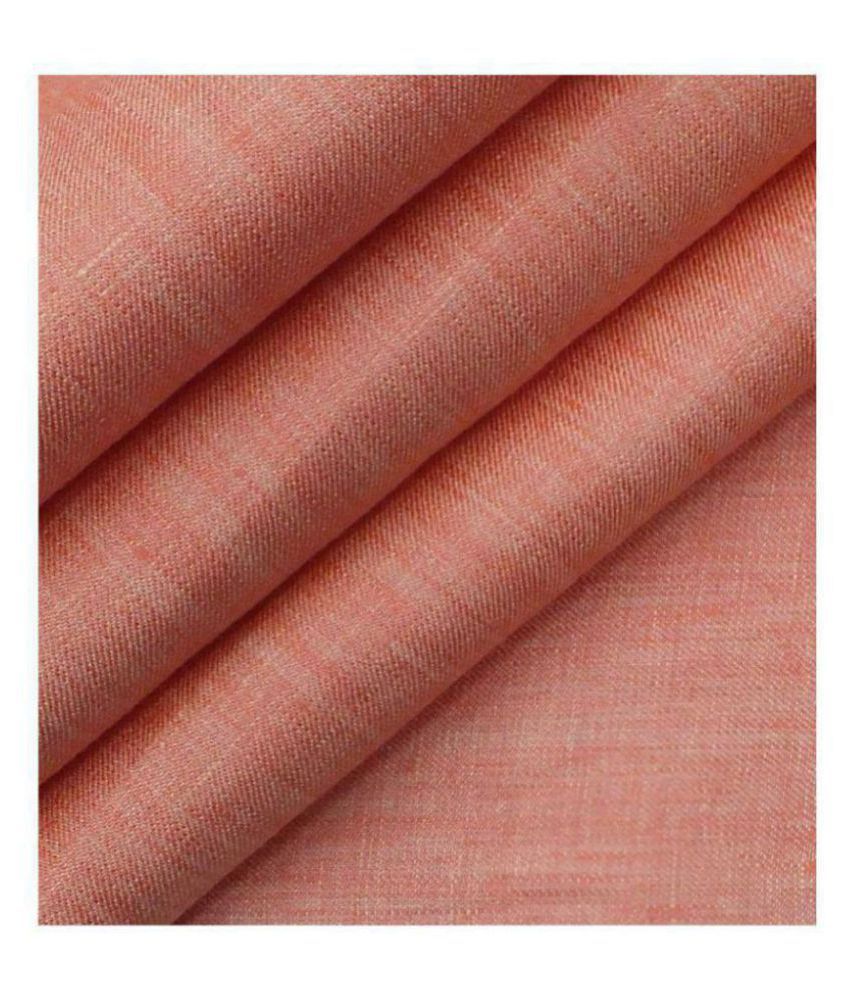 NS Fabric Peach Linen Unstitched Shirt pc