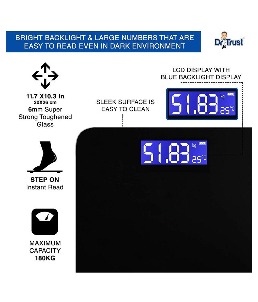 Dr. Trust (USA) Zen Rechargeable Digital Personal Weighing Scale