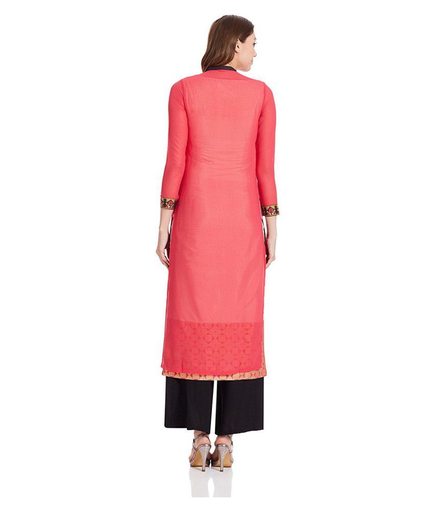 w kurti pink colour
