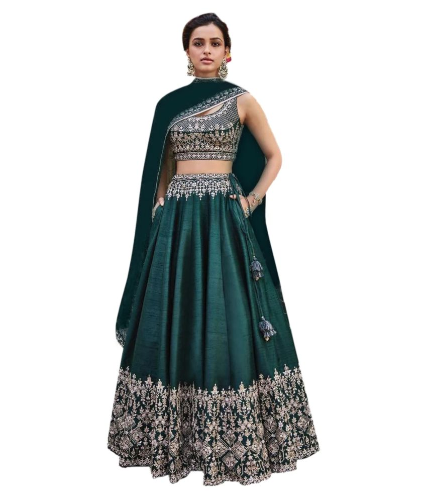 chaniya choli in green colour