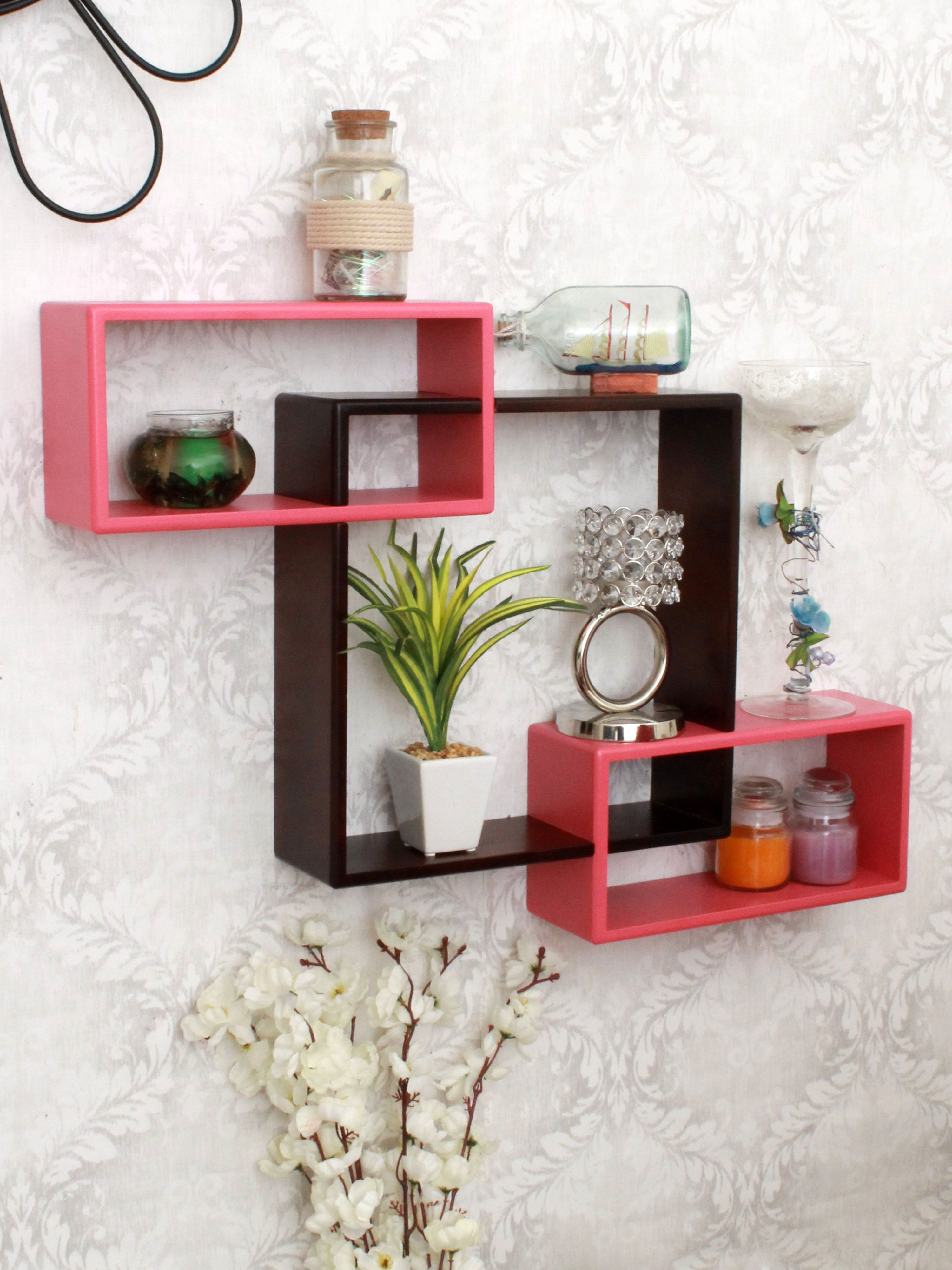 Home Sparkle MDF Mozaic Shelf For Wall Décor -Suitable For ...