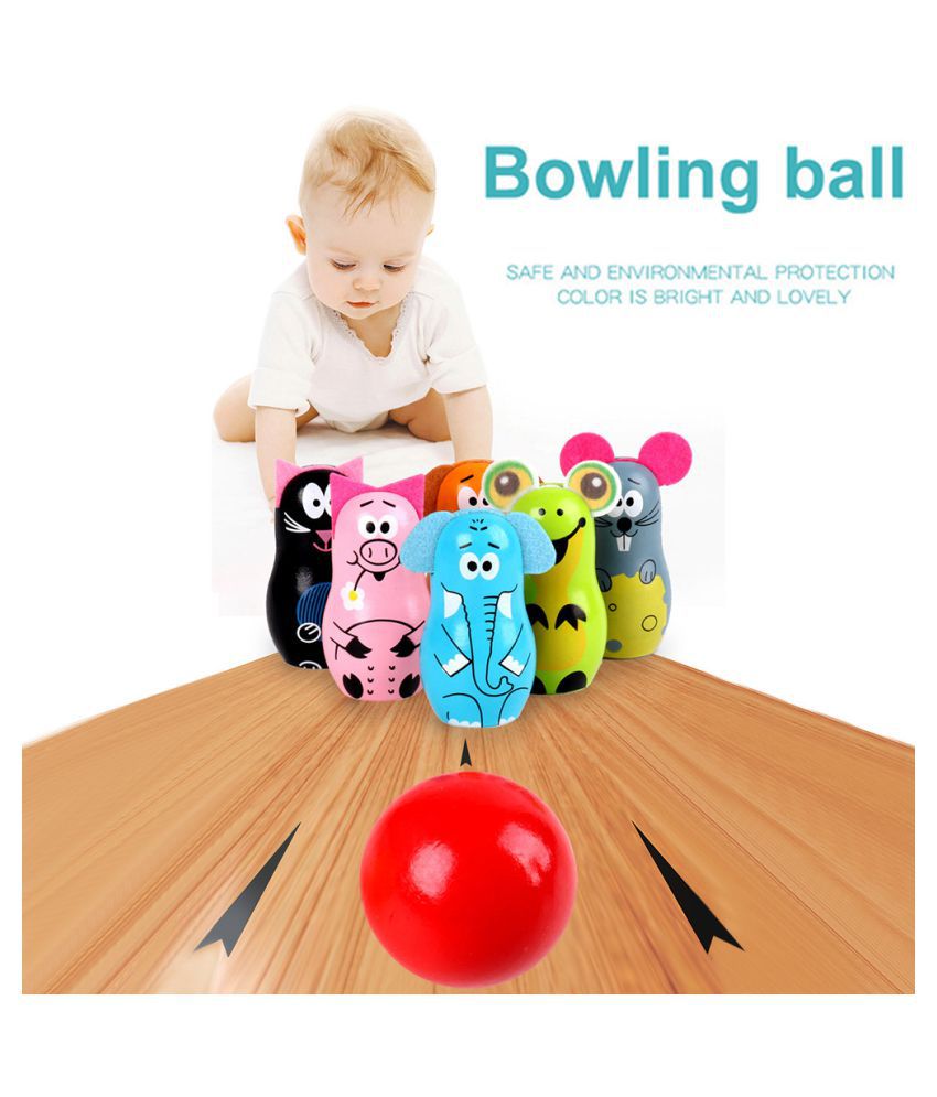 Bowling Set Wooden Toys - Kids Bowling 6 Wooden Animal Bowling Set - Buy Bowling  Set Wooden Toys - Kids Bowling 6 Wooden Animal Bowling Set Online at Low  Price - Snapdeal