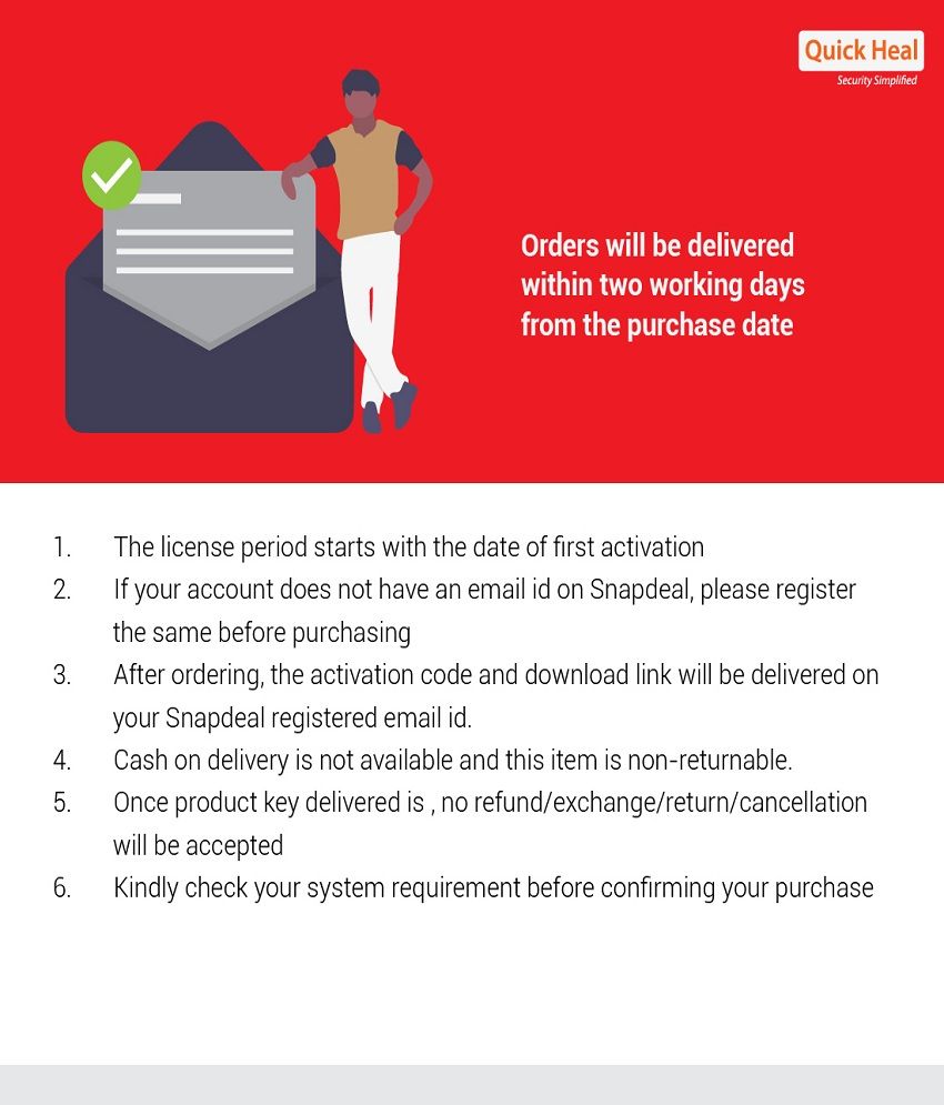 Quick Heal Antivirus Pro ( 1 PC/ 3 Years) - Delivered Via ...