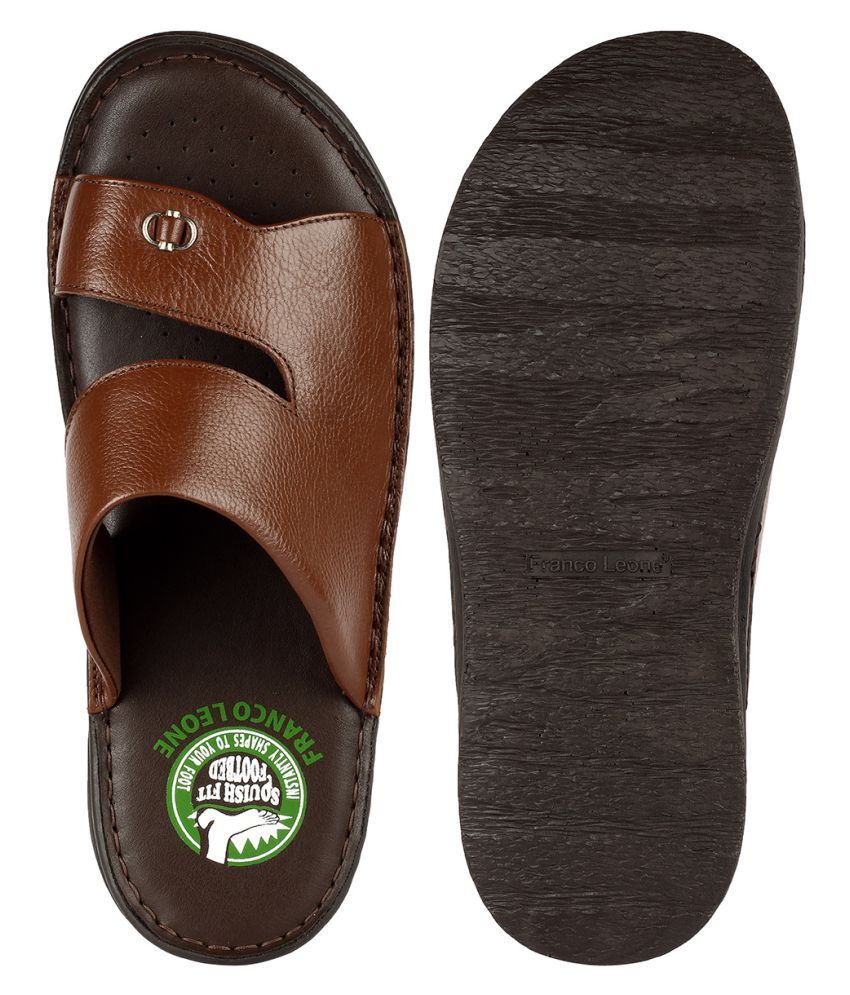 franco leone tan sandals