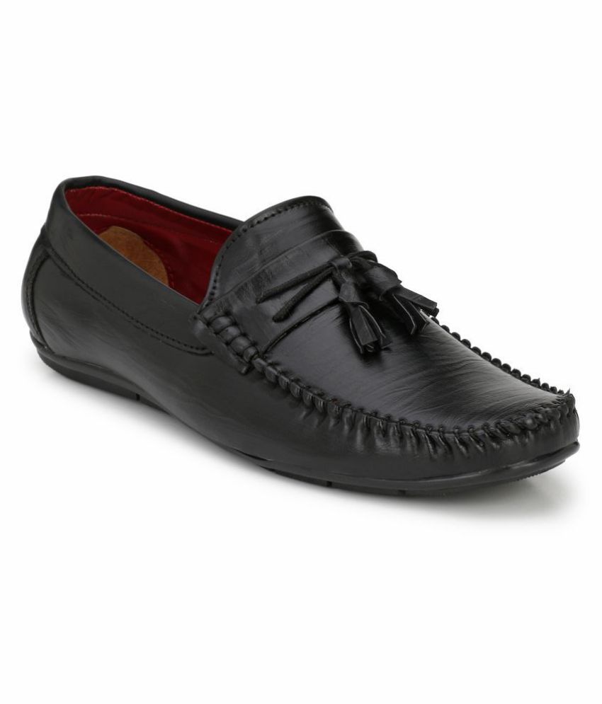Fentacia Black Loafers - Buy Fentacia Black Loafers Online at Best ...