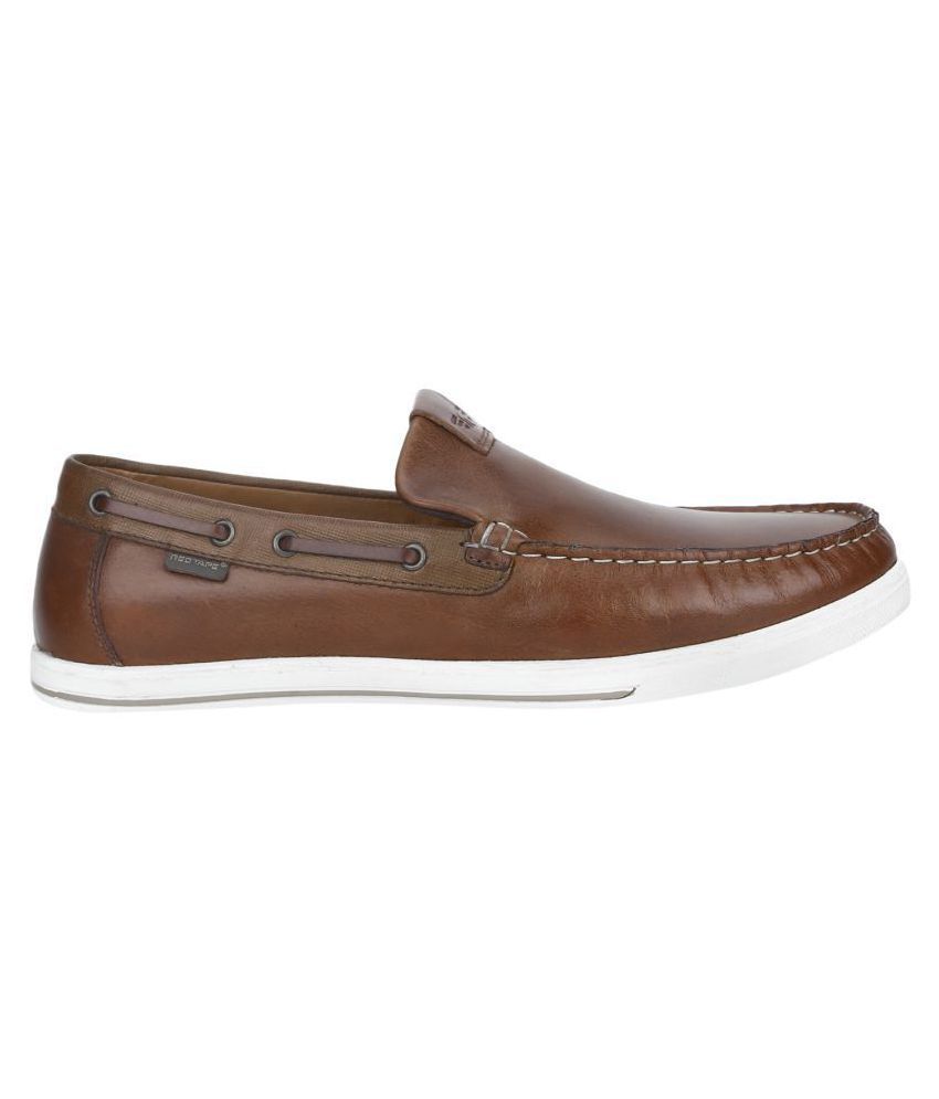 redtape brown loafers