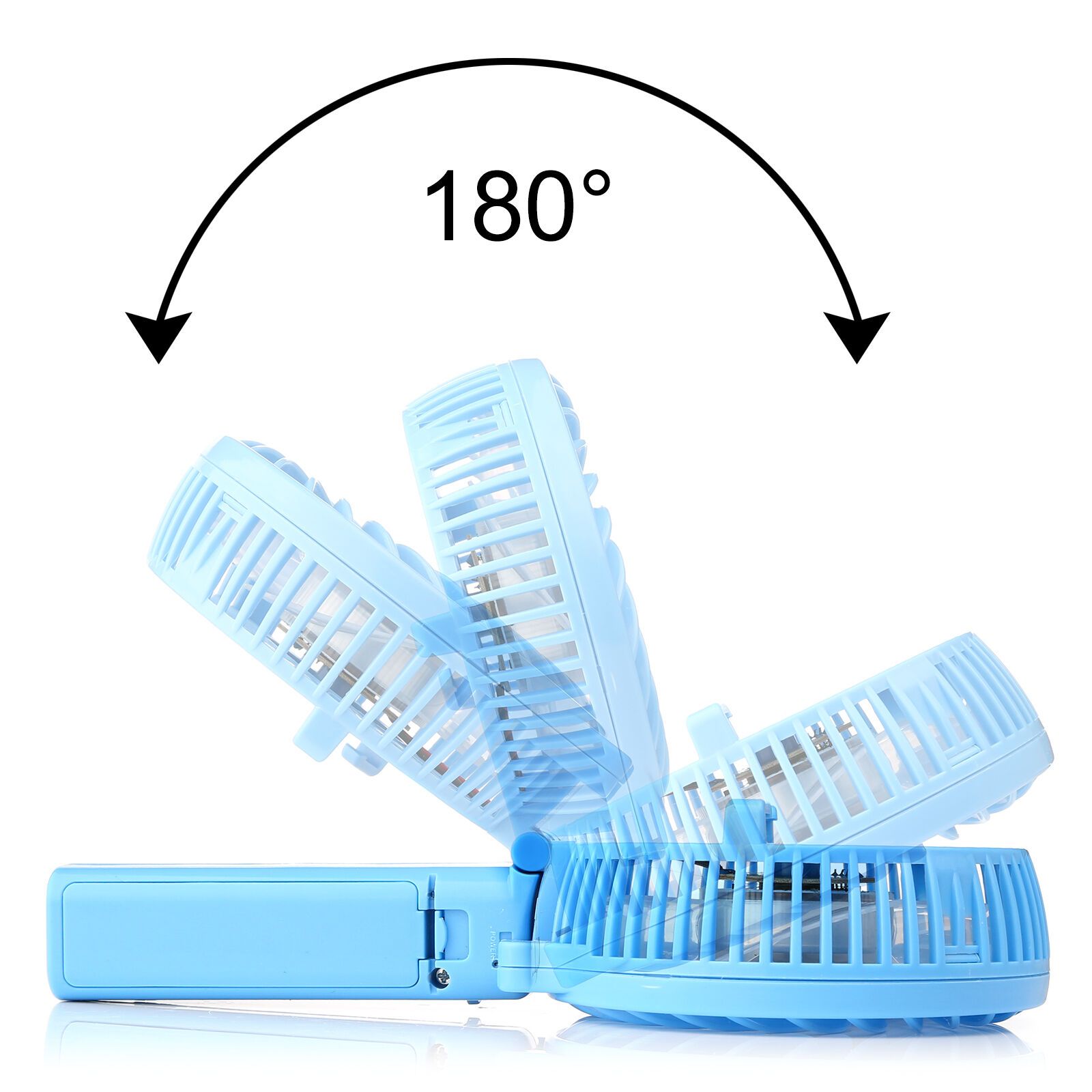 Hand Held Mini USB Rechargeable Portable Fan with Battery Air Cooling Plastic Small Fan