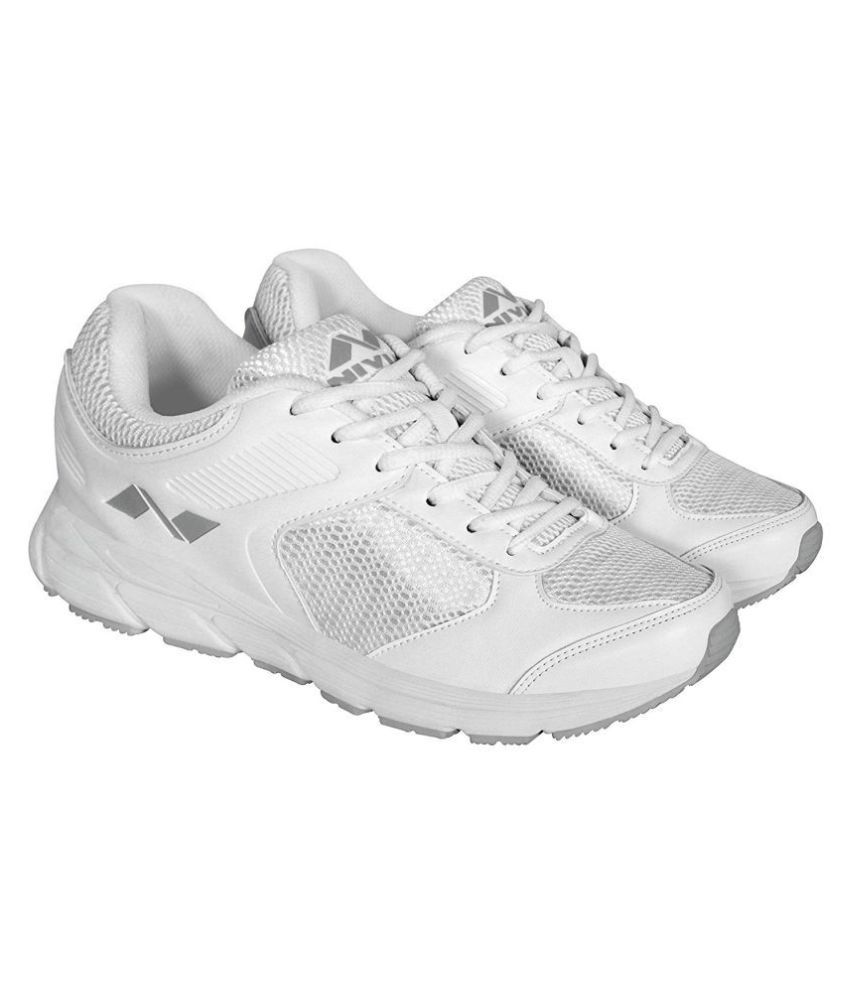 nivia white running shoes