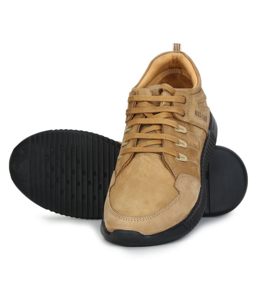 red chief camel leather casual shoes