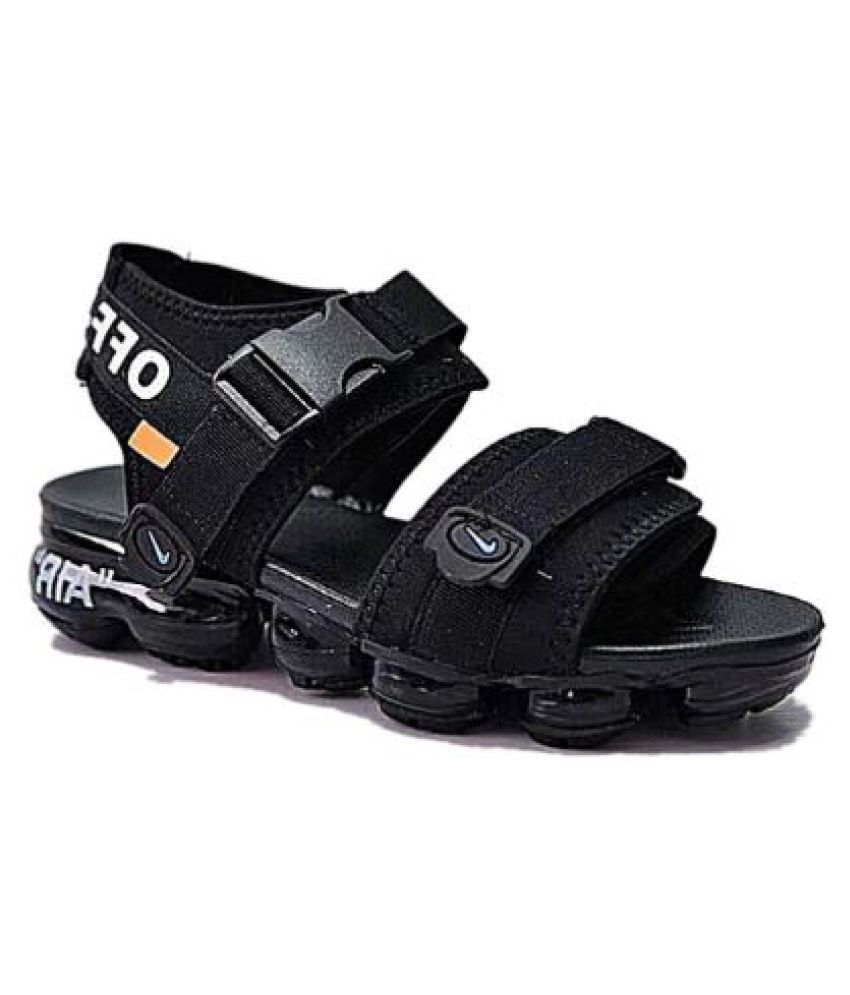 nike black denim sandals