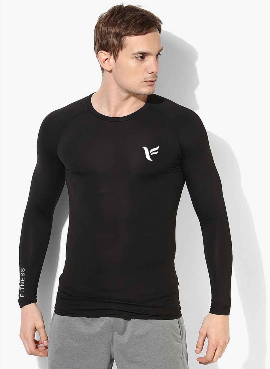Zexer Men's Full T-Shirt, Cool Dry Athletic Compression Long Sleeve ...