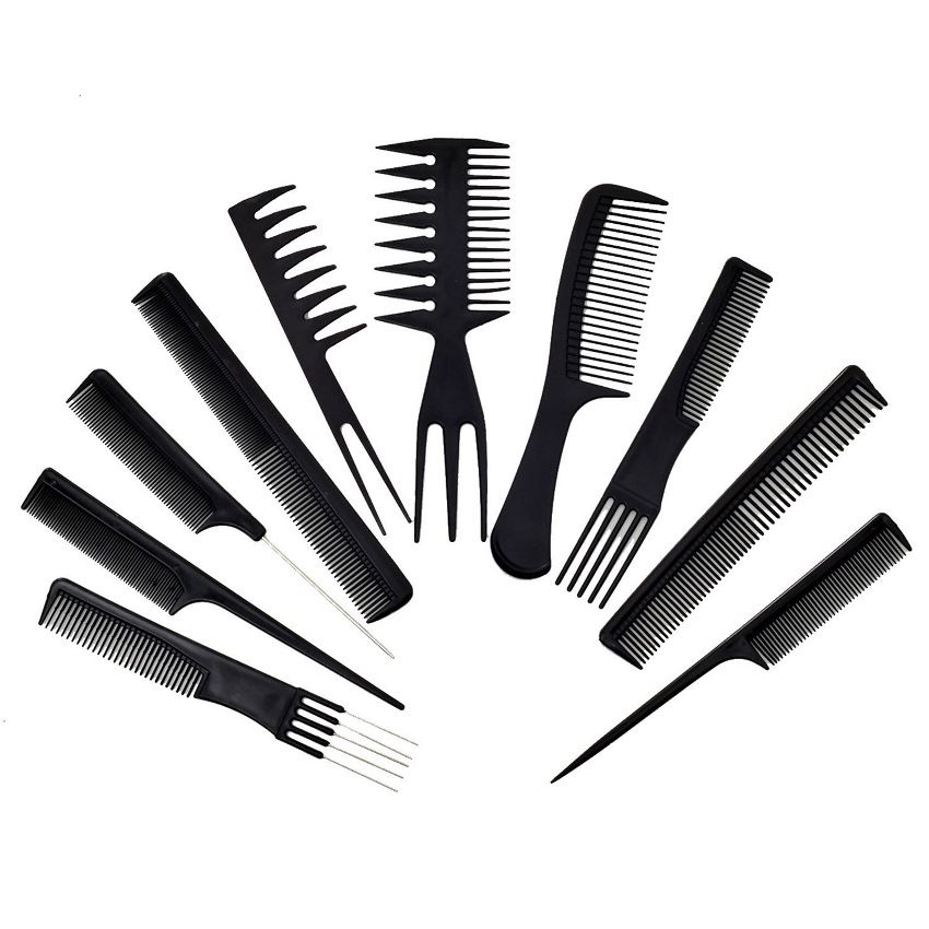 Buy 10Pcs Black Pro Hair Styling Hairdressing Plastic Brush Combs Set  Online at Best Price in India - Snapdeal