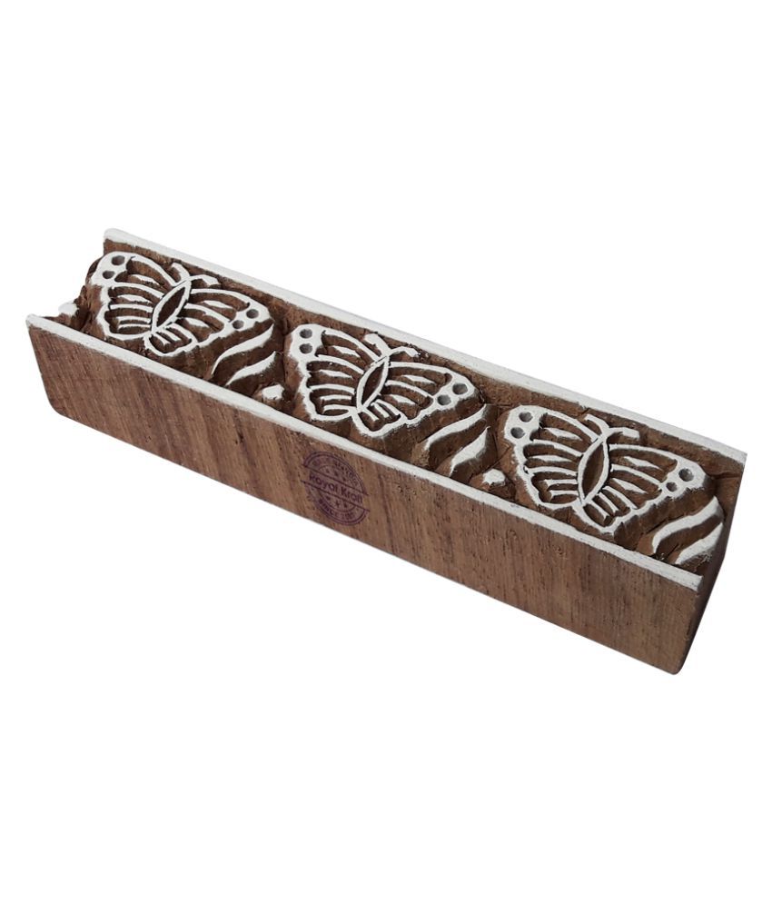 Fabric Wood Stamps Butterfly Border Pattern Printing Blocks Buy Online