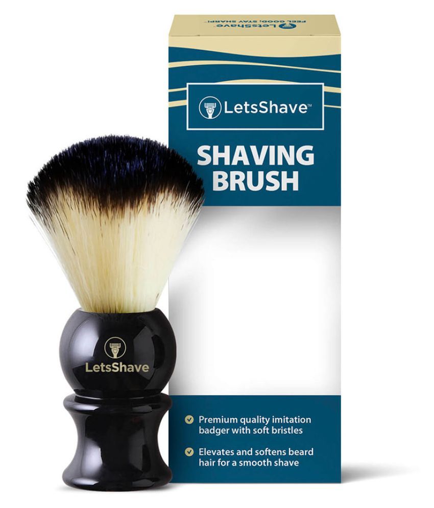 LetsShave Imitation Badger Shaving Brush, Hand Made, Soft Hair (Glossy