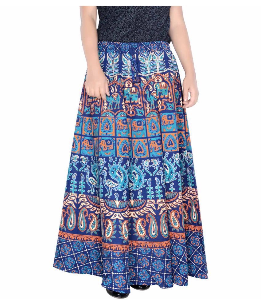 Sttoffa Cotton Wrap Skirt - Turquoise