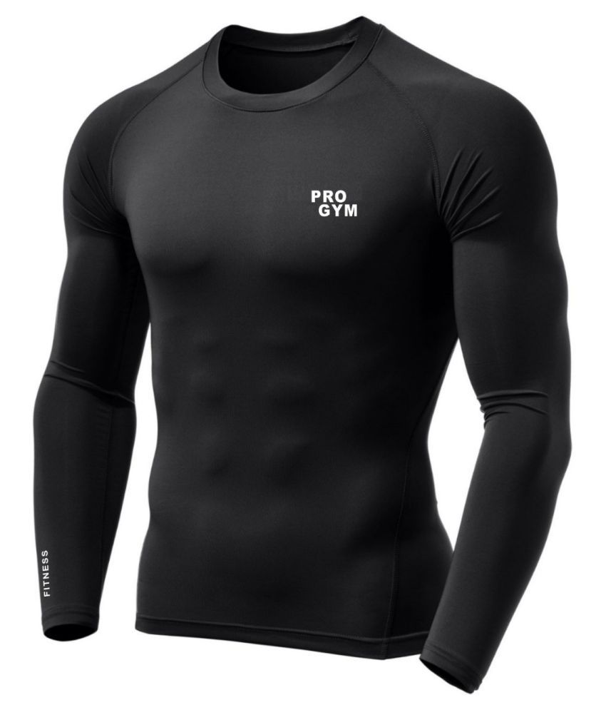 Pro Gym Men Compression TShirt,Full Sleeve High Performance Plain Cool