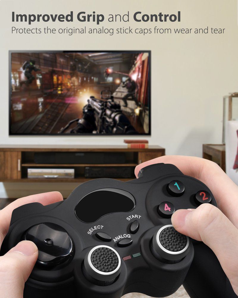 Buy 4 Pieces Replacement Controller Joystick Thumbstick Cover Caps Grips for Sony PlayStation 4