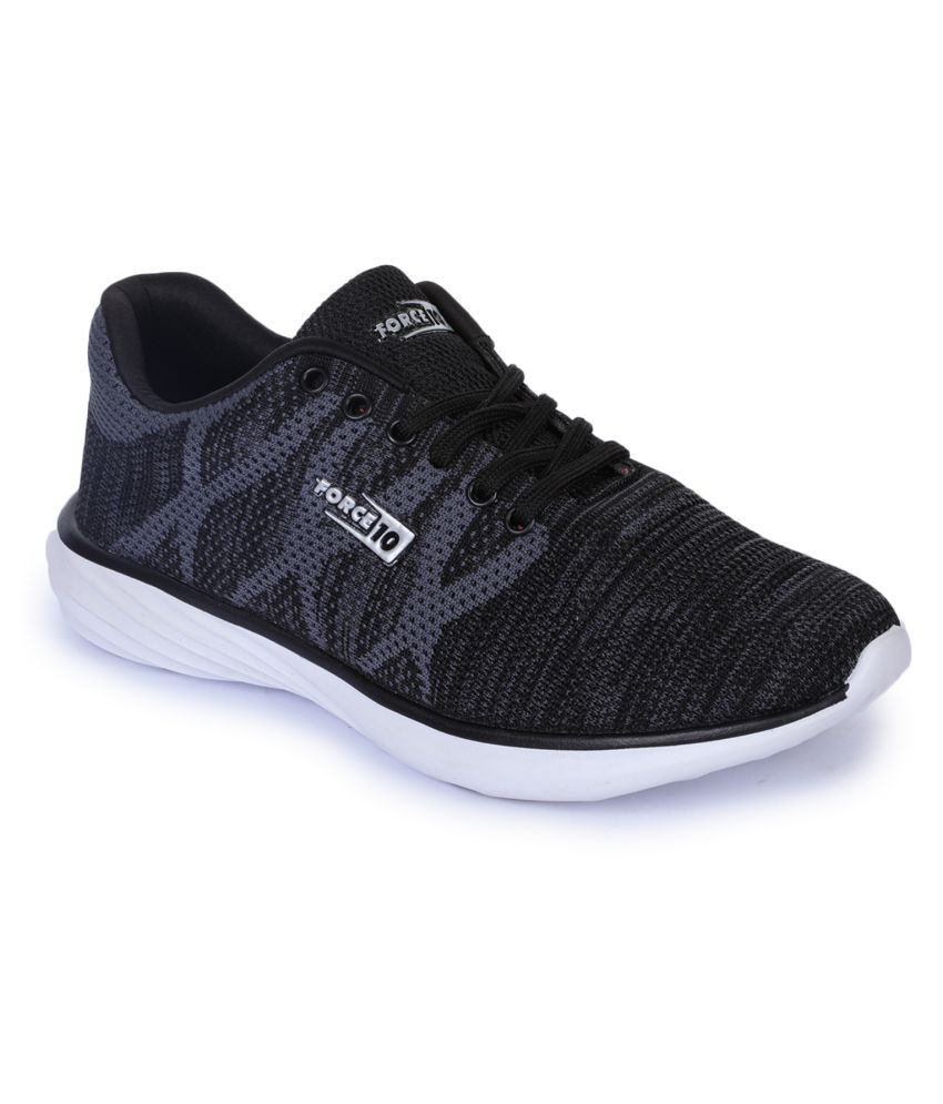 FORCE 10 By Liberty  Black  Men's Sports Running Shoes