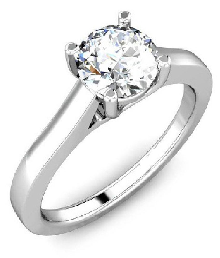 Natural Diamond Silver Plated RIng For Astrological Purpose ...