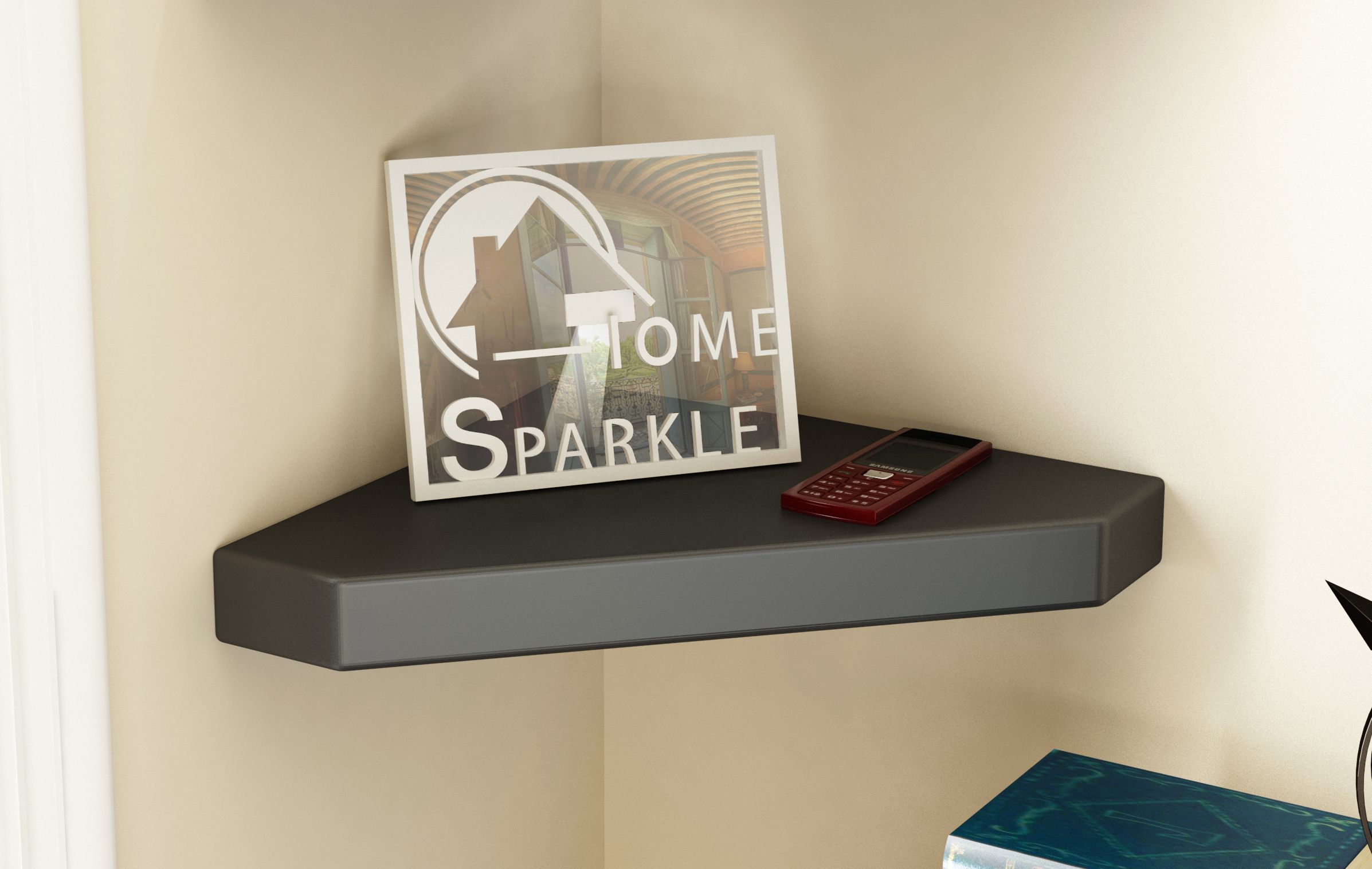 Home Sparkle MDF Decorative Corner Wall Shelves, Suitable For Living Room/Bed Room (Designed By Craftsman)