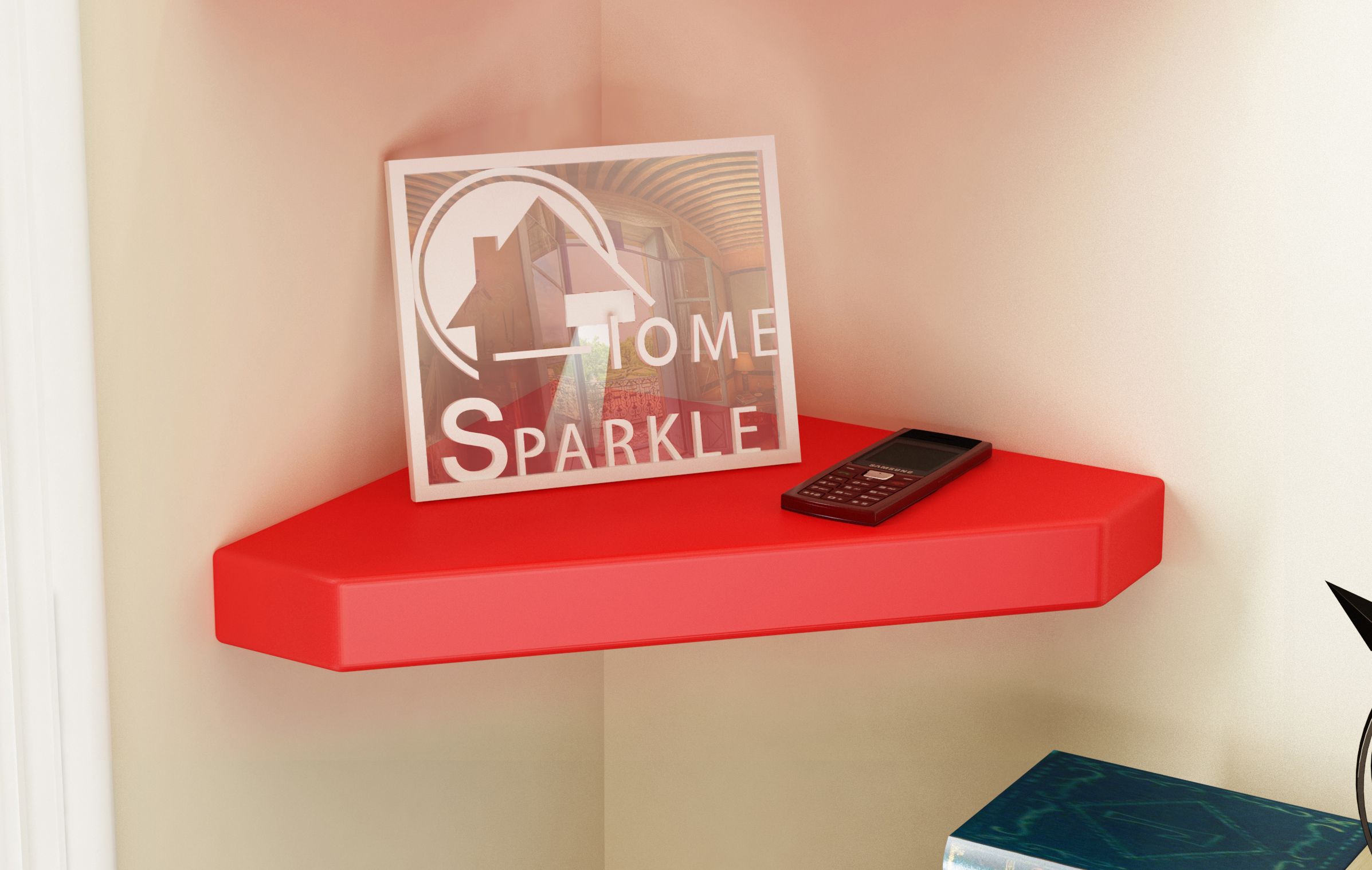     			Home Sparkle MDF Decorative Corner Wall Shelves, Suitable For Living Room/Bed Room (Designed By Craftsman)