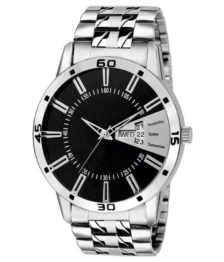     			newmen 2021-BK Day and Date Stainless Steel Analog Men's Watch