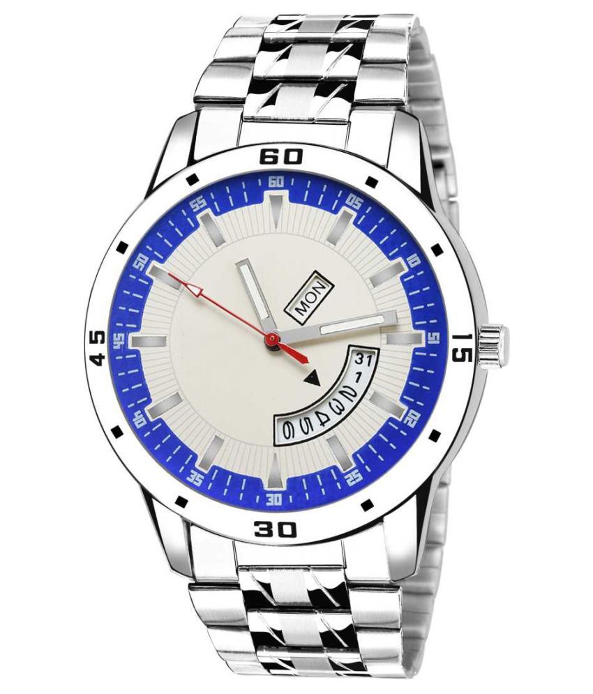 newmen 2035BL Day and Date Stainless Steel Analog Men's Watch Buy