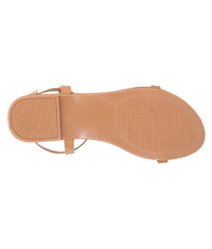 shiny tan flats