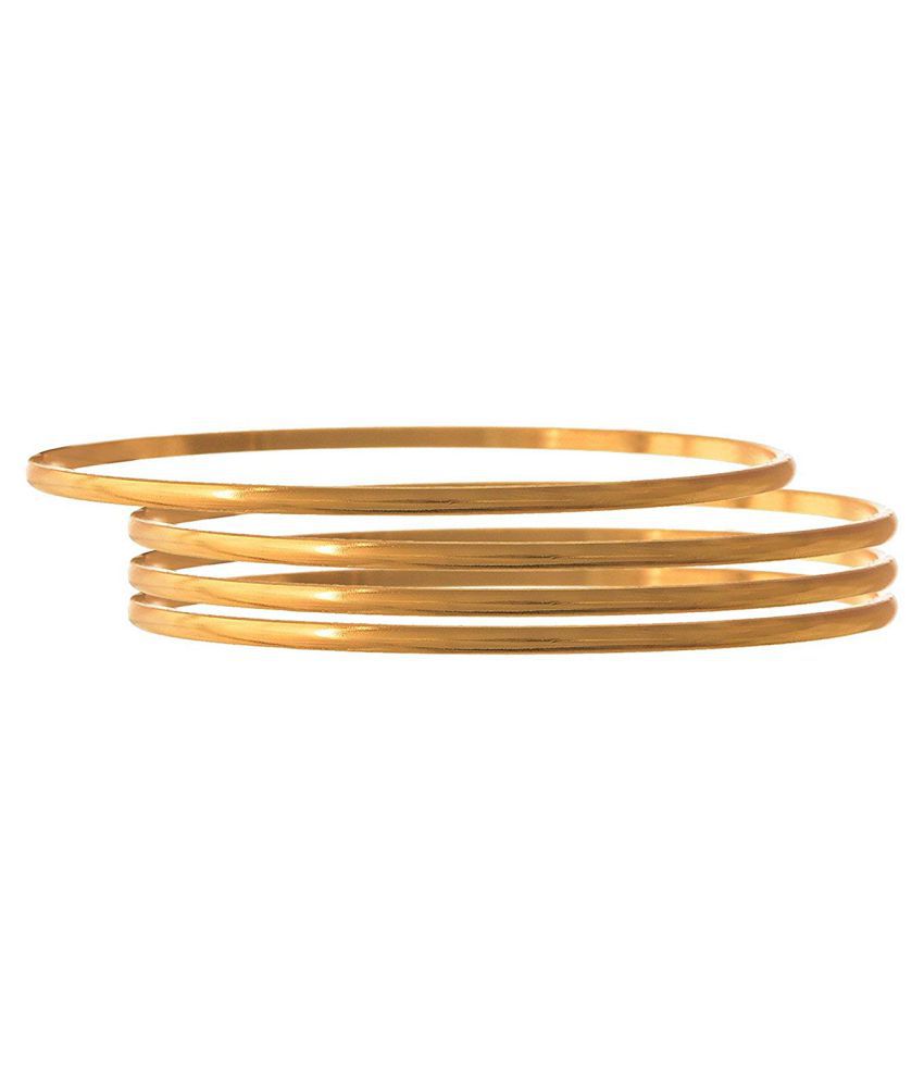     			Jfl - Jewellery For Less Traditional Ethnic One Gram Gold Plated Bangle Set For Girls & Women - (Set Of 4)