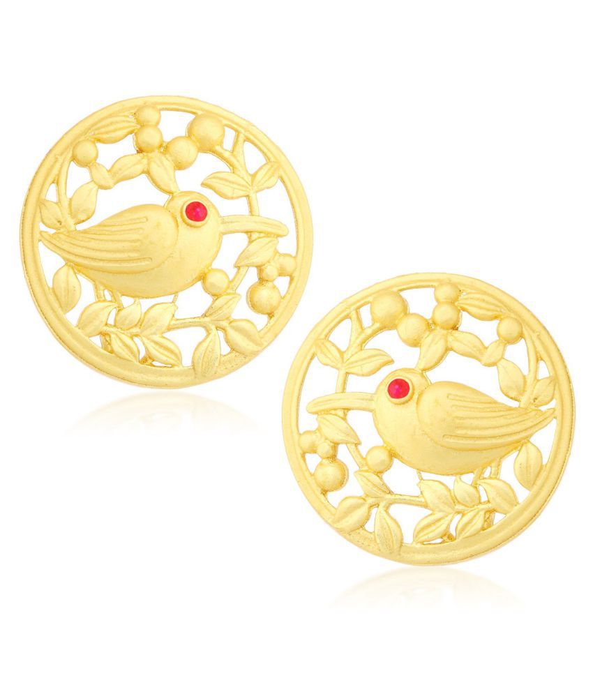     			Sukkhi Elegant Bird Gold Plated Stud Earrings For Women