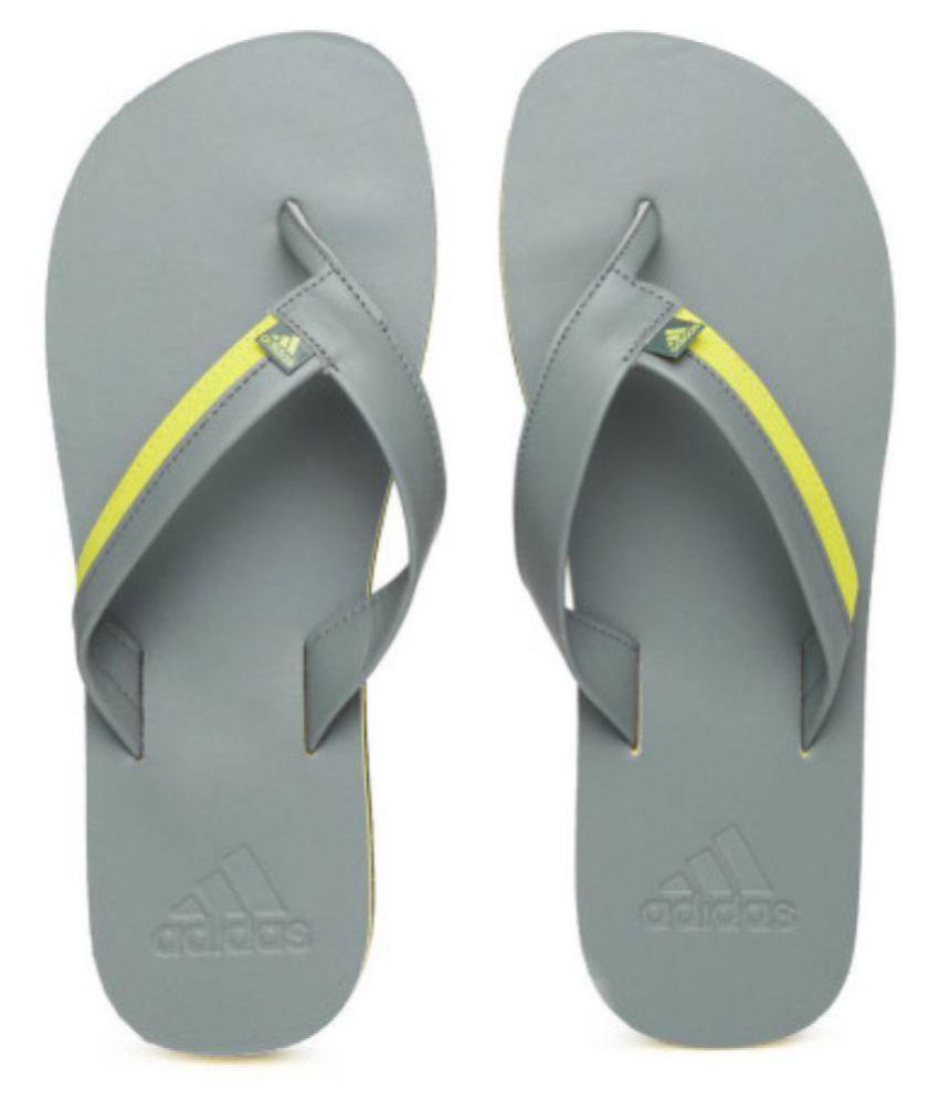 adidas gray thong flip flop