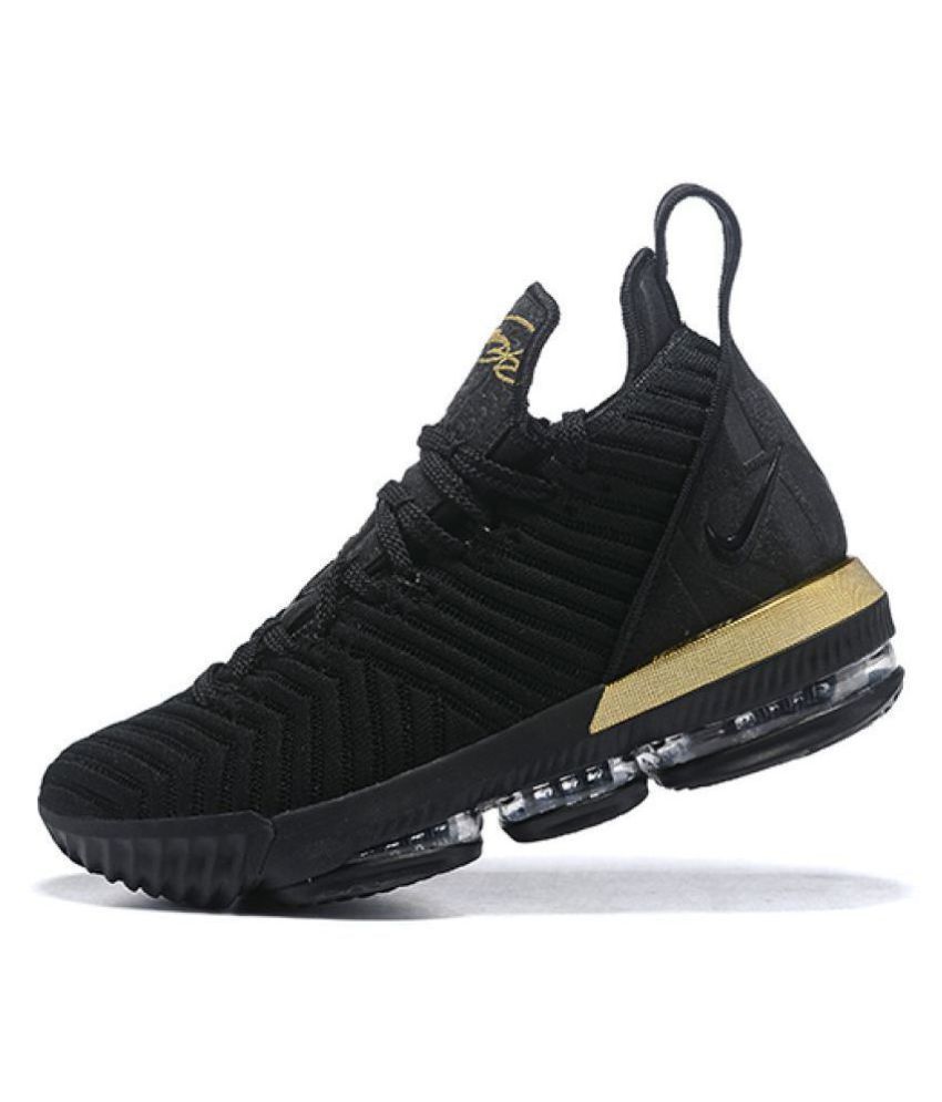 lebron 16s black and gold