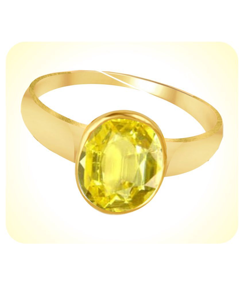 pukhraj gold ring for men