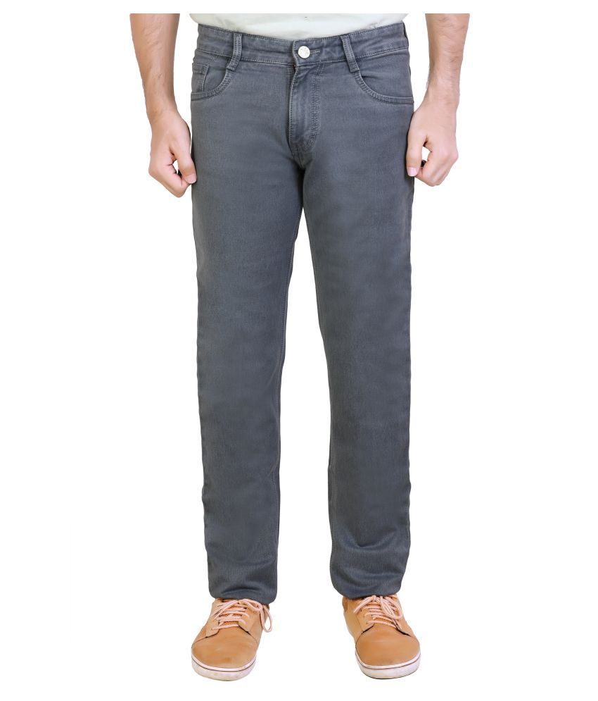     			Awack Grey Slim Jeans