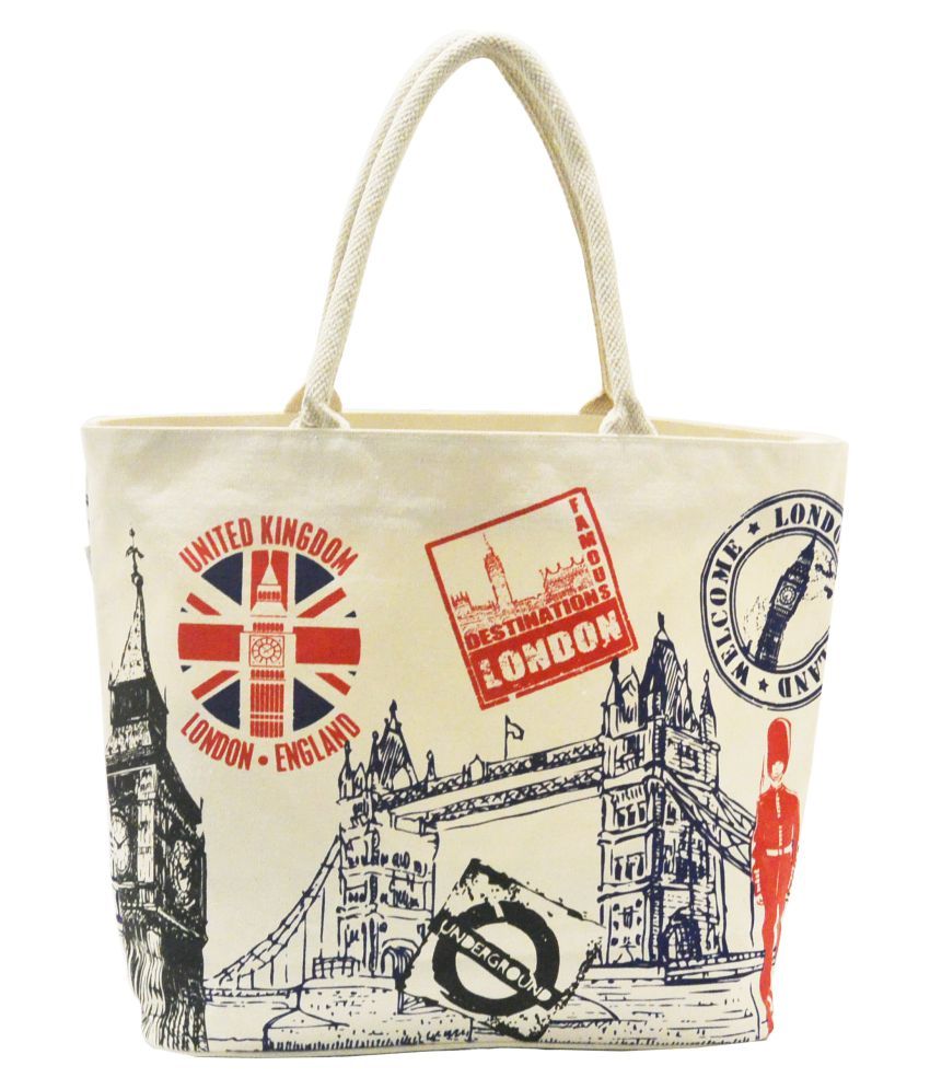 beige canvas rucksack