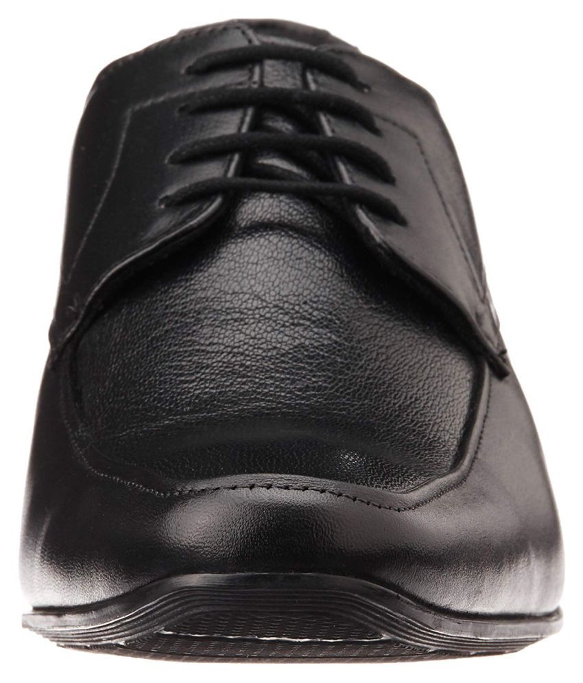 Hush Puppies Office Genuine Leather Black Formal Shoes