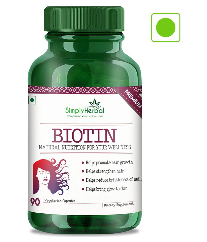 Simply Herbal Simply Herbal Biotin 10000 MCG 90 no.s Unfalvoured