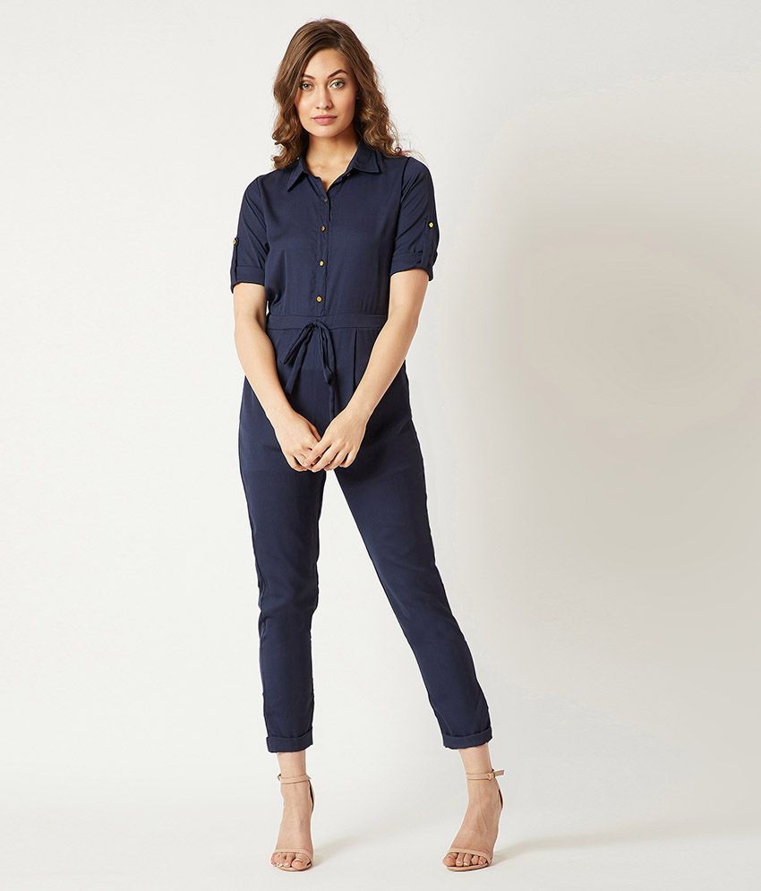     			Miss Chase Navy Crepe Jumpsuit