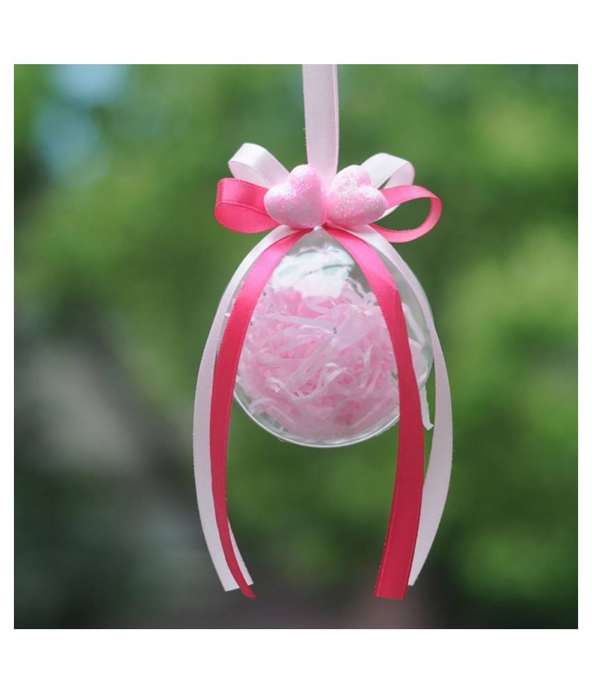 Clear Plastic Fillable Christmas Ball Ornaments Decorative Hanging Decorations DIY Craft 7 Sizes