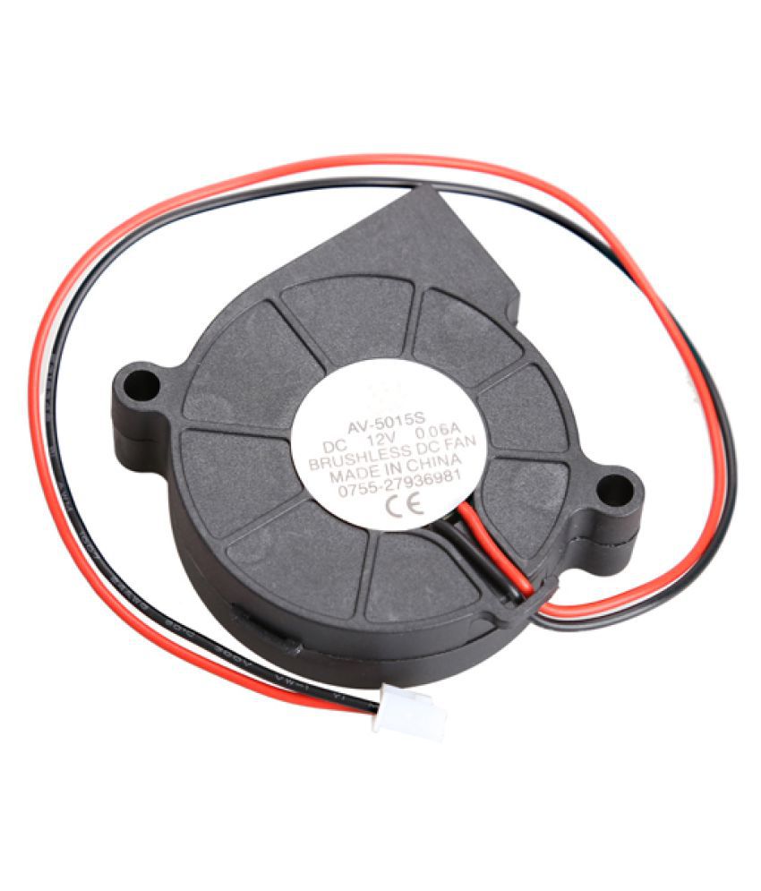 Black Brushless Dc Cooling Blower Fan 2 Wires 5015s 12v 006a 50x15mm