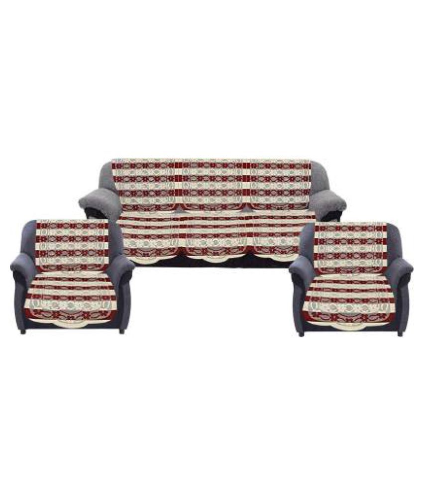 Dakshya Industries 5 Seater Cotton Set of 6 Sofa Cover Set Buy